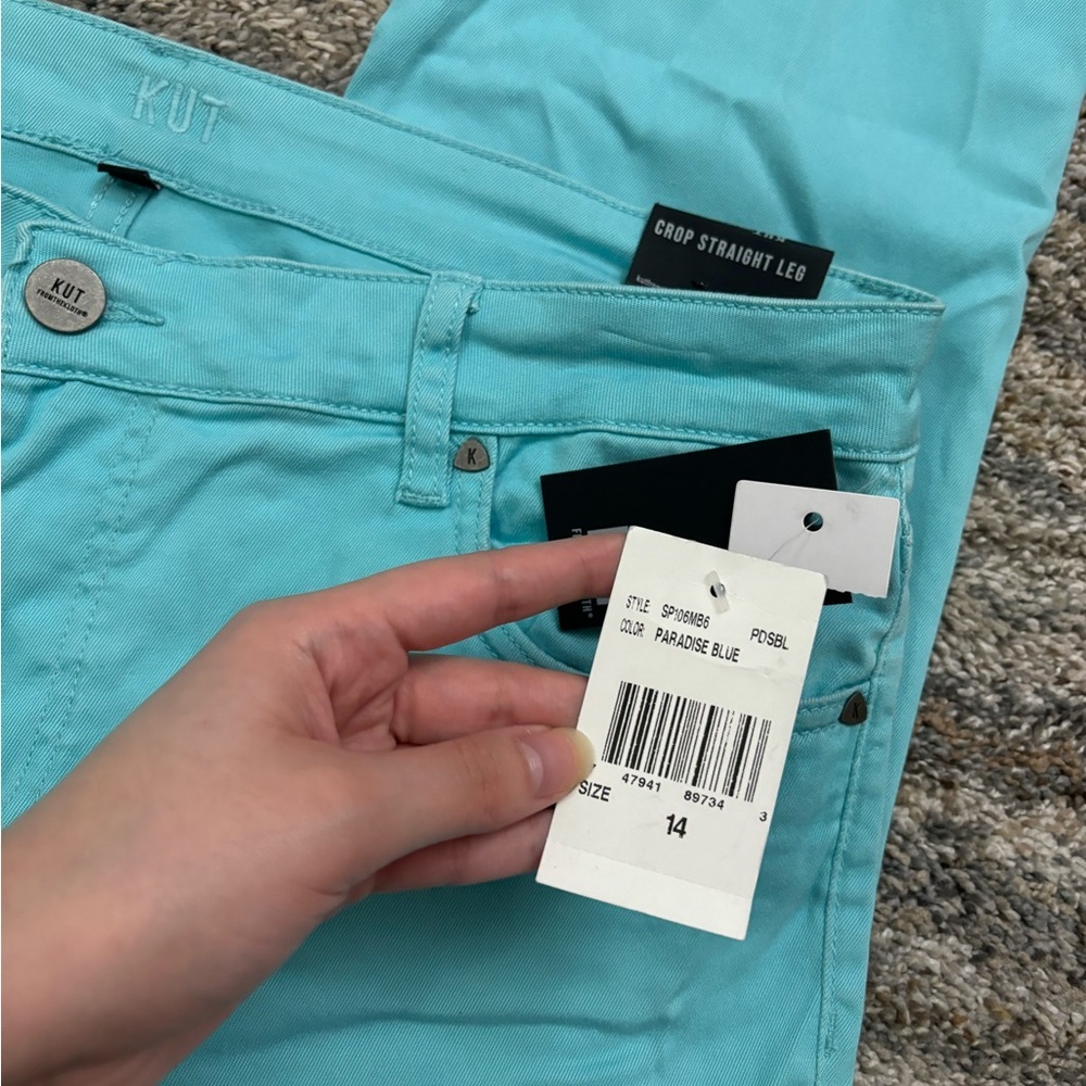KUT From The Kloth Crop Straight Leg Jeans Sz 14 NWT | KUT Cropped Straight Leg- - Picture 5 of 13